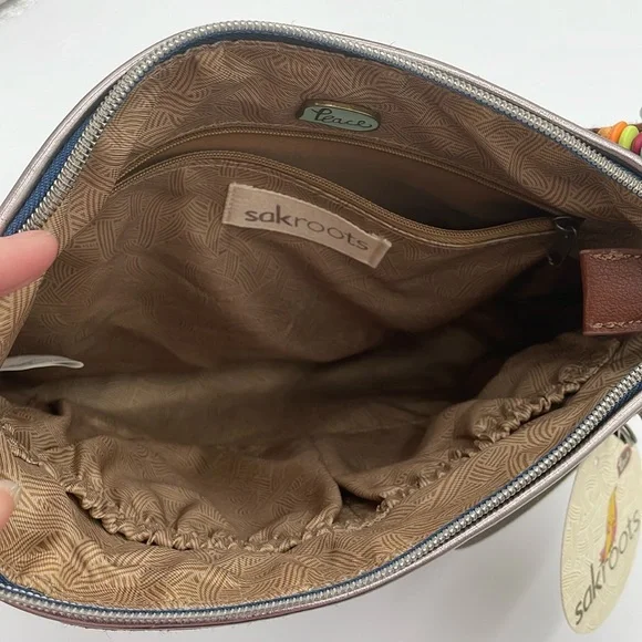 Sakroots One World Elephant Purse Adjustable Strap Artist Boho Bag Peace - NEW‎ - Picture 10 of 16